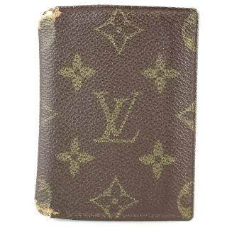 Auth Louis Vuitton Vintage Card Case Monogram Brown