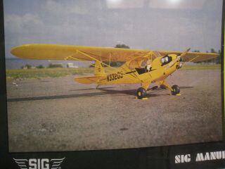 Vintage Sig Piper Cub J - 3,  Rc - 3,  71 ",  Scale Balsa Rc Plane Kit
