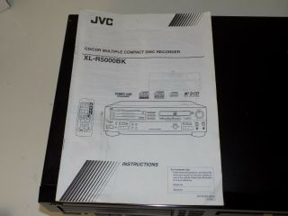 VINTAGE JVC CD/CDR MULTIPLE COMPACT DISC RECORDER XL R5000BK 2