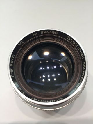 Vintage Steinheil Munchen Culminar lens f/2.  8 8.  5cm Leica screw mount with case 2