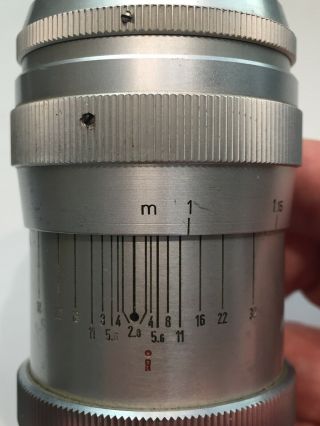 Vintage Steinheil Munchen Culminar lens f/2.  8 8.  5cm Leica screw mount with case 4