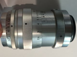 Vintage Steinheil Munchen Culminar lens f/2.  8 8.  5cm Leica screw mount with case 8