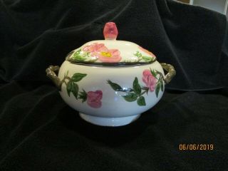 Vintage Franciscan Ware Desert Rose Large Soup Tureen And Lid,  Made In Usa