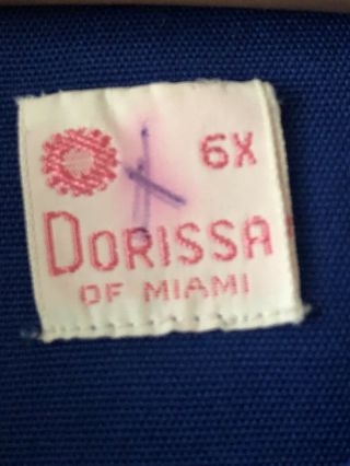 Vintage Dorissa Of Miami Girls Blue Dress And Coat Set Size 6 X 3