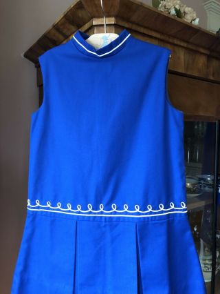 Vintage Dorissa Of Miami Girls Blue Dress And Coat Set Size 6 X 5
