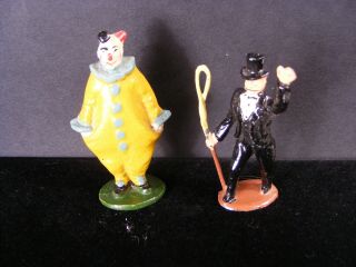 (6) Vintage Wend - al Timpo Toy Circus Figures Ring Master Clowns Horse Lion Tamer 2