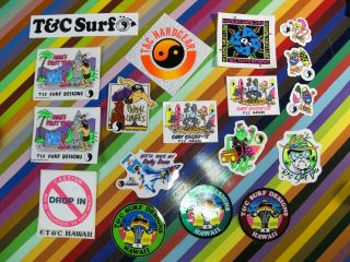Vtg 1980s T&c Town And Country Surf Street Sticker - Nazar Graphics,