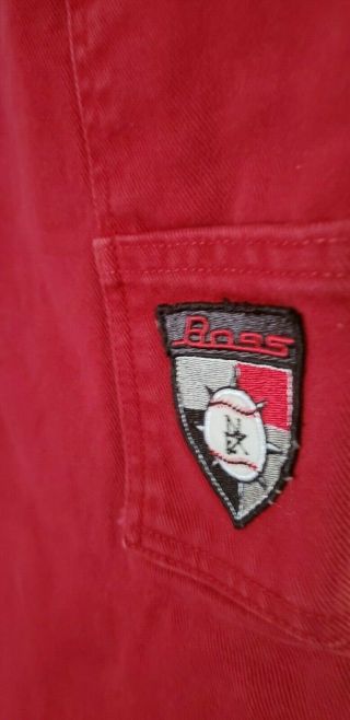 Vintage Hugo Boss Men ' s Jeans Size 36 x 30 Brick Red Color EUC Ready to wear 5