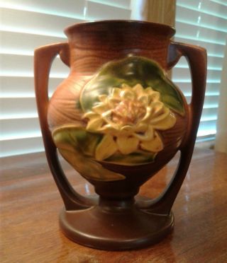 Vintage Rare Roseville Water Lilly Centerpiece Vase 1711 - 6 6 3/8 " Tall