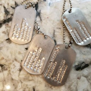Vintage Military Dog Tags - Set - 1967 Vietnam War Thank You For Your Service
