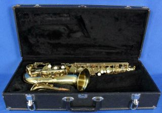 Vintage Alpine Alto Saxophone Sax Woodwind Instrument W/ Case