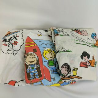 Three Vintage Peanuts Snoopy Fitted Sheets