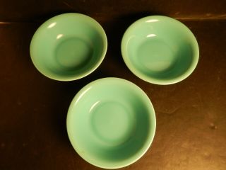 Vintage Franciscan Ware El Patio Turquoise (glossy) Cereal Bowl Set Of 3