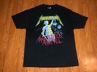 Vtg 1994 Metallica And Justice For All Shirt Xl Concert Band Rock Iron Maiden