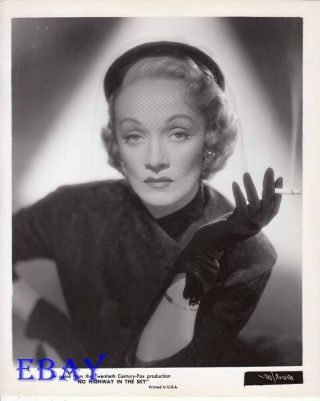 Marlene Dietrich W/cig Stares At Us No Highway In The Sky Vintage Photo