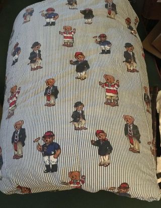 Vintage Ralph Lauren Polo Teddy Bear Twin Comforter