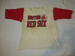 Rare Vintage 80s Starter Boston Red Sox Mlb T Shirt Mens Size Large 42 - 44 Usa