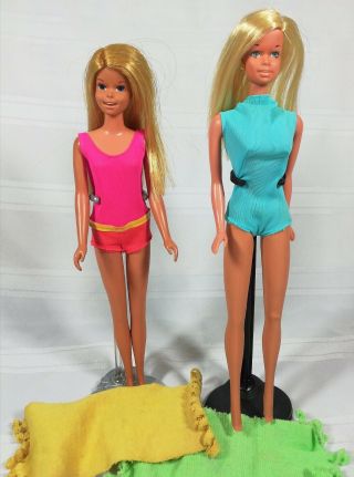 Vintage Sun Set Malibu Mod Tnt Barbie Doll Francie Mattel 1970 Japan