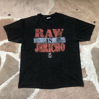 Vintage 2000s Raw Is Chris Jericho T Shirt Wwf Y2j Aew Njpw Wwe Wrestling Alpha