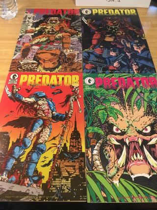 Predator 1 - 4 Comic Book 1989,  Dark Horse Vintage Avp Aliens | Unread 9.  6