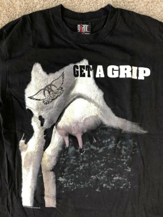 Vintage 1993 Aerosmith Get A Grip Tour Giant Tee Shirt Large