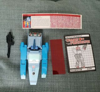 Vintage 1986 Transformers G1 Blurr Complete W/ Instruction Booklet Unbroken