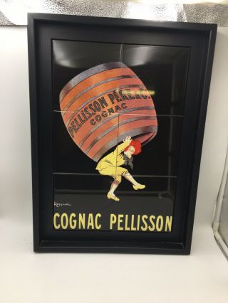 Cognac Pellison Vintage Cappiello Liquor Advertising Ceramic Tile Wall Hanging