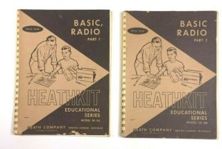 Vtg Heathkit Basic Radio Educational Series Part 1 2 Model Ek - 2a Ek - 2b 1960 1961