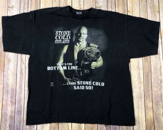 Vintage 90s Wwf Wwe Stone Cold Steve Austin 3:16 T Shirt Size 2xl Black