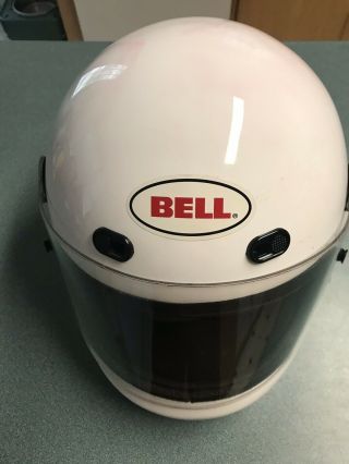 Vtg Bell M2 Pro Helmet Sa2000 Size 7 1/4 Full Face Shield With Vents.