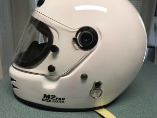 Vtg Bell M2 Pro Helmet SA2000 Size 7 1/4 Full Face Shield With Vents. 2