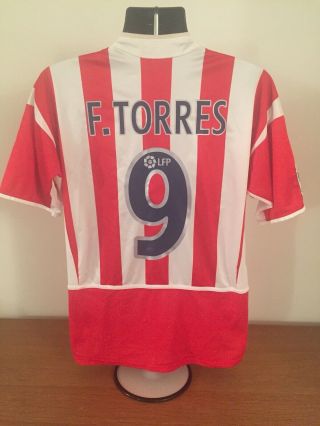 Atletico Madrid Home Shirt 2002/03 Torres 9 Medium Vintage Rare