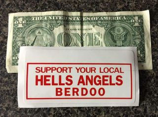 Vintage Syl Hells Angels Berdoo Sticker