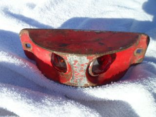 Vintage Truck Semi Trailer Marker Light Amber Red Antique Very Old Rare 12 Pics