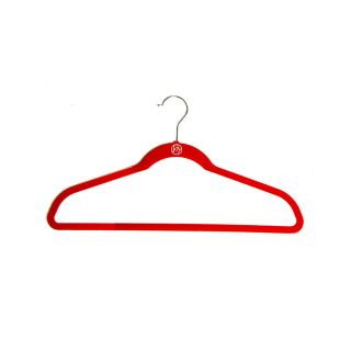 (72 Count) Joy Mangano Huggable Hangers - Pants (ruby Red/chrome Hook)