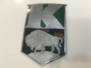 1947 - 48 Vintage Kaiser Frazer K Buffalo Hood Emblem Ornament