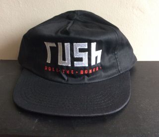 Vtg 1991 Rush Roll The Bones Baseball Cap Hat Deadstock Black 90s