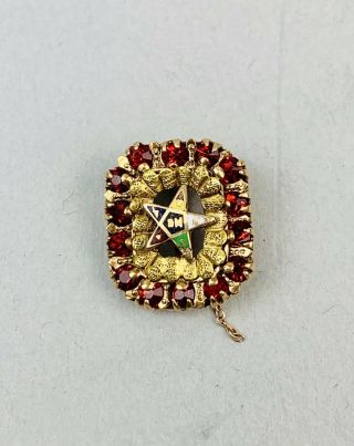 Rare Vintage 10k Gold Order Of Eastern Star Pendant