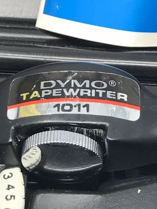 Vintage Dymo Tapewriter 1011 Label Maker with 1 Roll Of tape 3