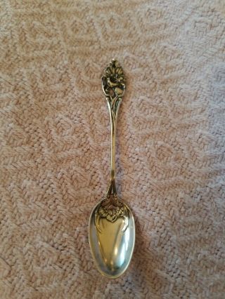 Unique Small Vintage Sterling Silver Spoon Floral Cut - Out Handle 84