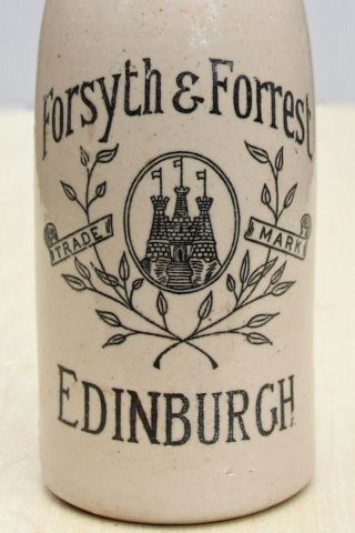 Vintage Forsyth & Forrest Edinburgh Castle Pict Stout Stone Ginger Beer Bottle