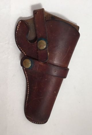 Vintage Hunter Leather Gun Holster Belt Right - Handed Natural Brown 1100r 30