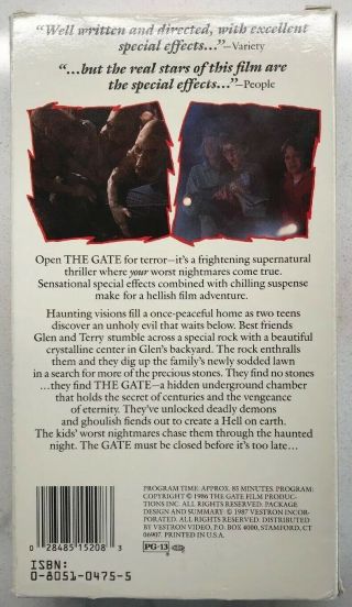 The Gate VHS 1986 Vintage Horror Film Rare 6