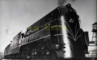 Cnw Chicago & North Western 4 - 8 - 4 Locomotive 4001 - Vintage Railroad Negative