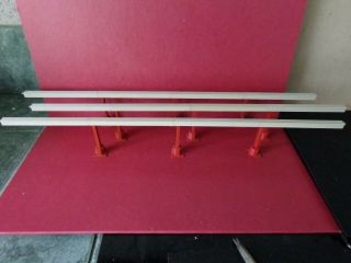 Vintage E - R Models Monorail Straight Track 12 Pc.  & 9 Supports & Bases