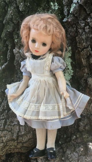 Vintage Madame Alexander 14 " Alice In Wonderland Doll