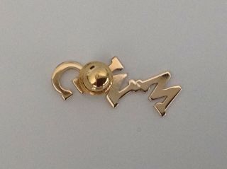 Vintage 14K GOLD Intial Tie Tack (Tac) / Pin - GMW - 1986 - 3