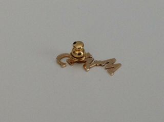 Vintage 14K GOLD Intial Tie Tack (Tac) / Pin - GMW - 1986 - 4