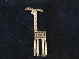Vintage Art Nouveau Sterling Silver Giraffe Animal Pin Brooch
