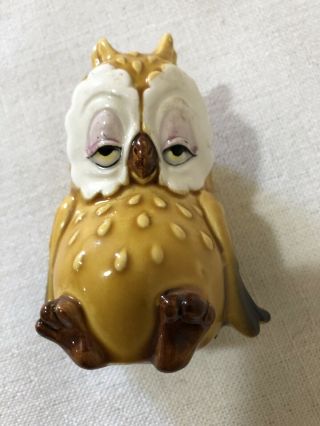 Vintage Norcrest Owl Figurine Ceramic Or Porcelain With Tags
